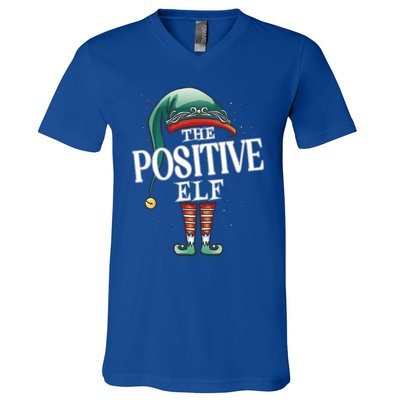 Positive Elf Christmas Group Xmas Pajama Party Gift V-Neck T-Shirt