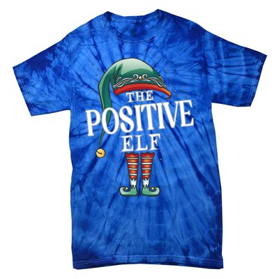 Positive Elf Christmas Group Xmas Pajama Party Gift Tie-Dye T-Shirt