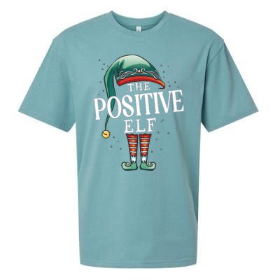 Positive Elf Christmas Group Xmas Pajama Party Gift Sueded Cloud Jersey T-Shirt