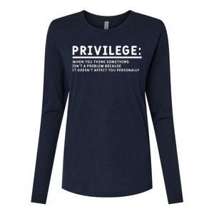 Privilege Explained Civil Rights & Black History Month Womens Cotton Relaxed Long Sleeve T-Shirt