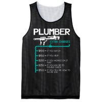 Plumber Extra Charges Funny Plumbing Handyman Pipe Fitter Mesh Reversible Basketball Jersey Tank