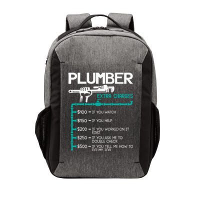 Plumber Extra Charges Funny Plumbing Handyman Pipe Fitter Vector Backpack