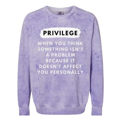 Privilege Explained Civil Rights Black History Month Colorblast Crewneck Sweatshirt