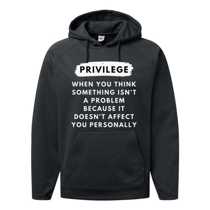 Privilege Explained Civil Rights Black History Month Performance Fleece Hoodie