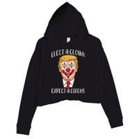 Protest Elect Clown Expect Circus Funny Resist Women Crop Fleece Hoodie