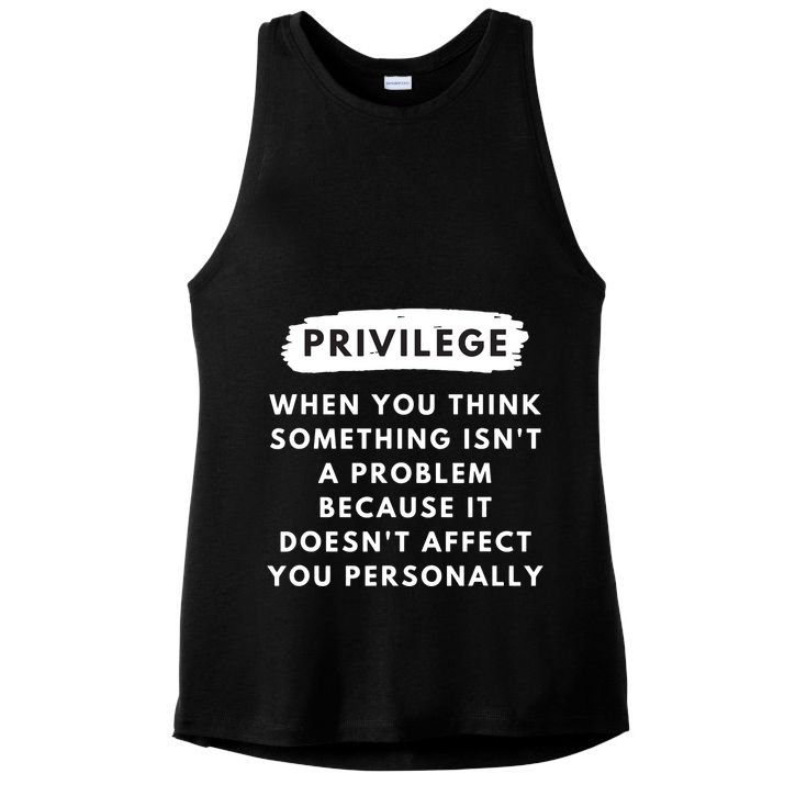 Privilege Explained Civil Rights Black History Month Ladies PosiCharge Tri-Blend Wicking Tank
