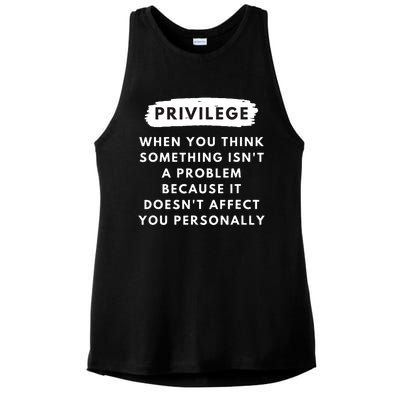 Privilege Explained Civil Rights Black History Month Ladies PosiCharge Tri-Blend Wicking Tank