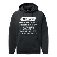 Privilege Explained Civil Rights Black History Month Performance Fleece Hoodie