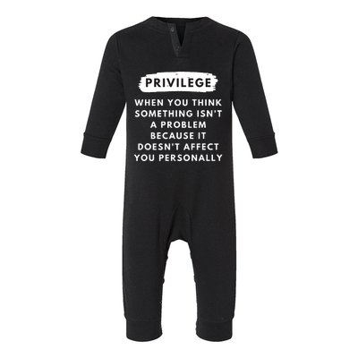 Privilege Explained Civil Rights Black History Month Infant Fleece One Piece