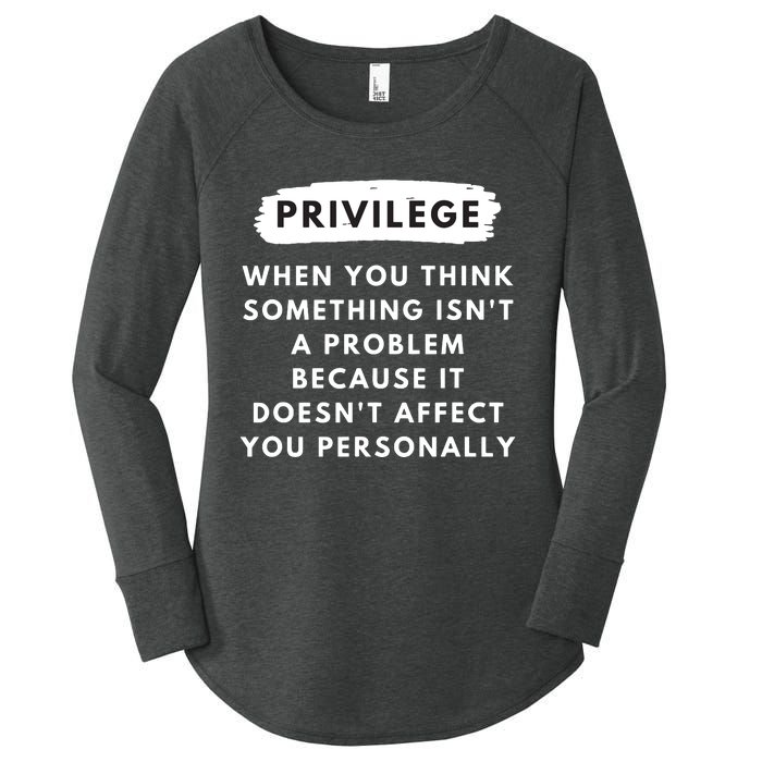 Privilege Explained Civil Rights Black History Month Women's Perfect Tri Tunic Long Sleeve Shirt