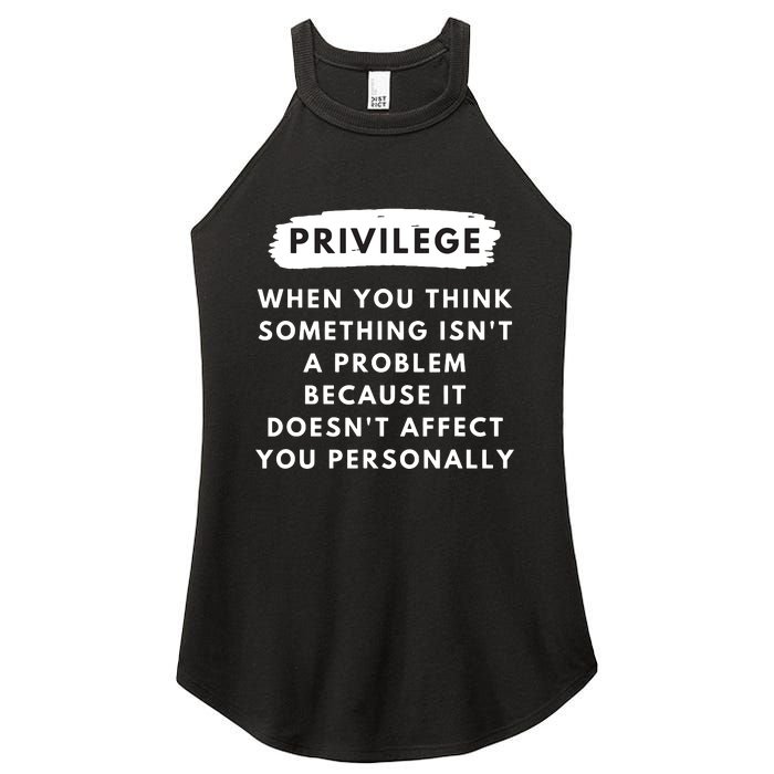 Privilege Explained Civil Rights Black History Month Women's Perfect Tri Rocker Tank