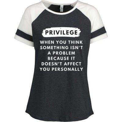 Privilege Explained Civil Rights Black History Month Enza Ladies Jersey Colorblock Tee