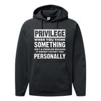 Privilege Explained Civil Rights & Black History Month Performance Fleece Hoodie