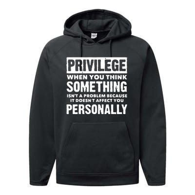 Privilege Explained Civil Rights & Black History Month Performance Fleece Hoodie