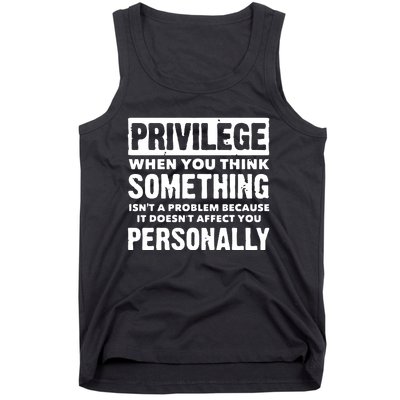 Privilege Explained Civil Rights & Black History Month Tank Top