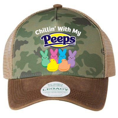 Peeps Easter Chillin With My Peeps Gift Legacy Tie Dye Trucker Hat