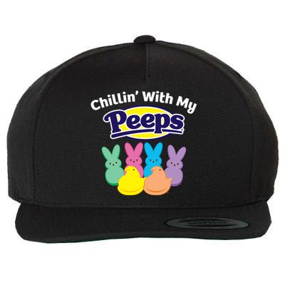 Peeps Easter Chillin With My Peeps Gift Wool Snapback Cap