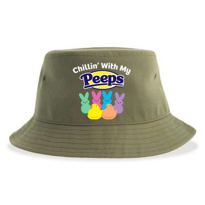 Peeps Easter Chillin With My Peeps Gift Sustainable Bucket Hat