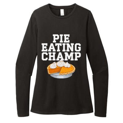 Pie Eating Contest Champion Thanksgiving Foodie Gift Womens CVC Long Sleeve Shirt