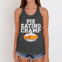 Pie Eating Contest Champion Thanksgiving Foodie Gift Women's Knotted Racerback Tank