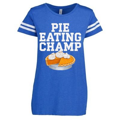 Pie Eating Contest Champion Thanksgiving Foodie Gift Enza Ladies Jersey Football T-Shirt