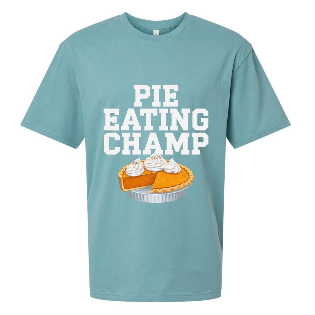 Pie Eating Contest Champion Thanksgiving Foodie Gift Sueded Cloud Jersey T-Shirt