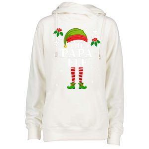 Papa Elf Christmas Matching Family Father Christmas Pajama Gift Womens Funnel Neck Pullover Hood