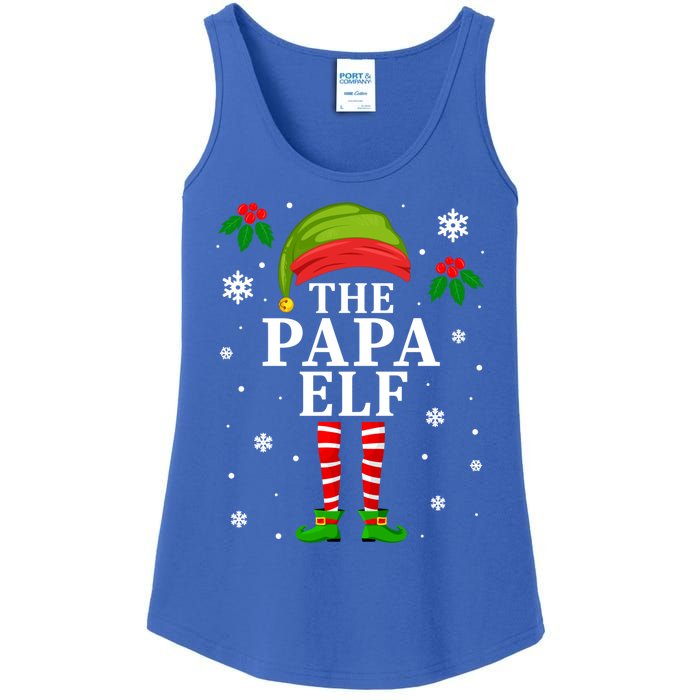 Papa Elf Christmas Matching Family Father Christmas Pajama Gift Ladies Essential Tank