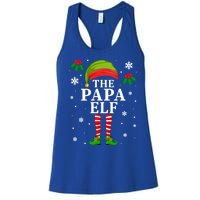 Papa Elf Christmas Matching Family Father Christmas Pajama Gift Women's Racerback Tank