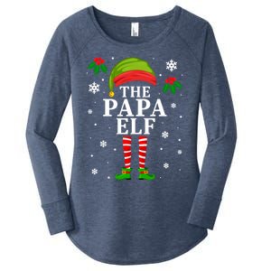 Papa Elf Christmas Matching Family Father Christmas Pajama Gift Women's Perfect Tri Tunic Long Sleeve Shirt