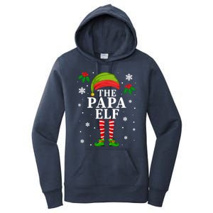 Papa Elf Christmas Matching Family Father Christmas Pajama Gift Women's Pullover Hoodie