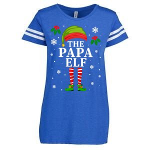 Papa Elf Christmas Matching Family Father Christmas Pajama Gift Enza Ladies Jersey Football T-Shirt