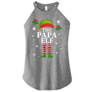 Papa Elf Christmas Matching Family Father Christmas Pajama Gift Women's Perfect Tri Rocker Tank