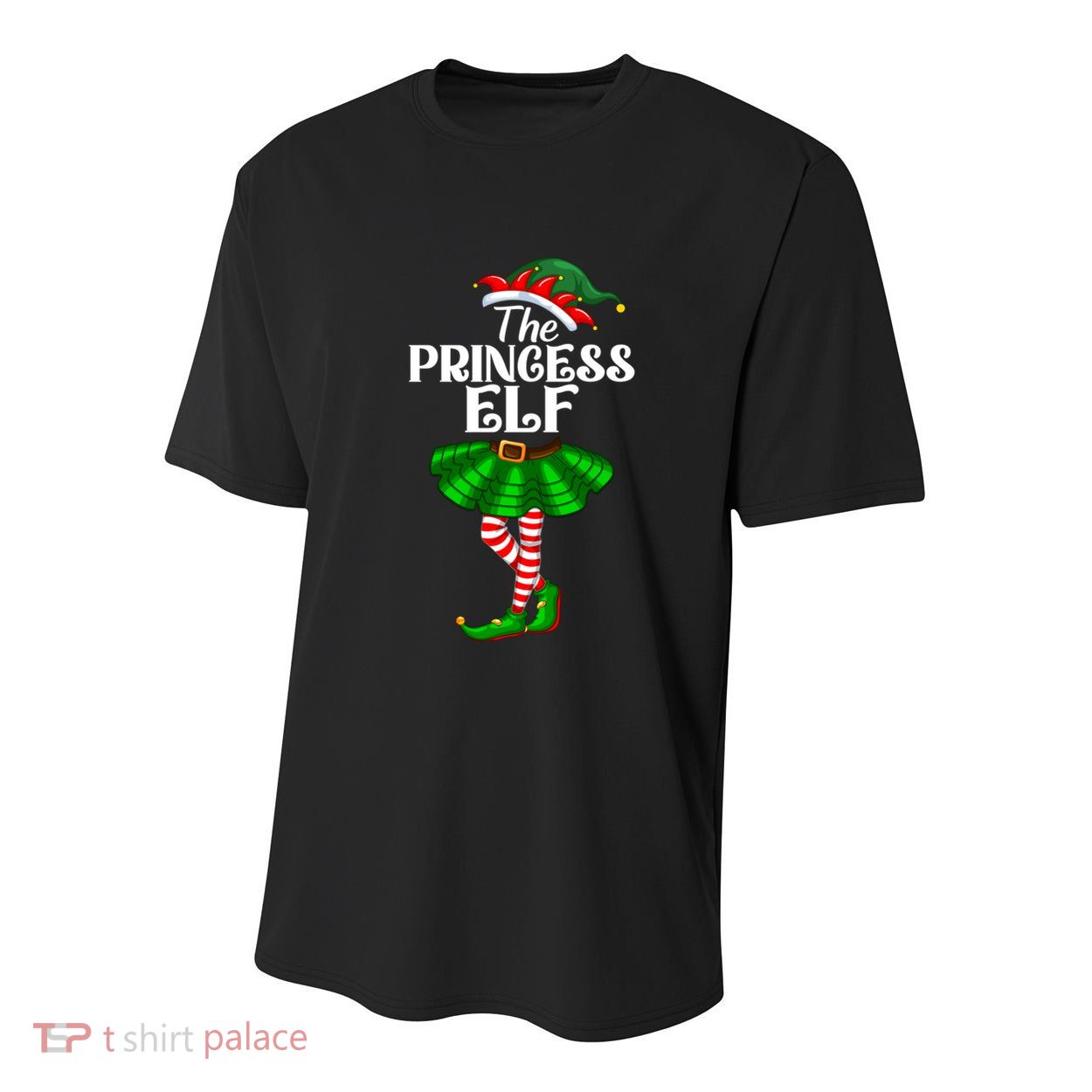Princess Elf Christmas Costume Matching Family Elf Squad Gift Youth Performance Sprint T-Shirt