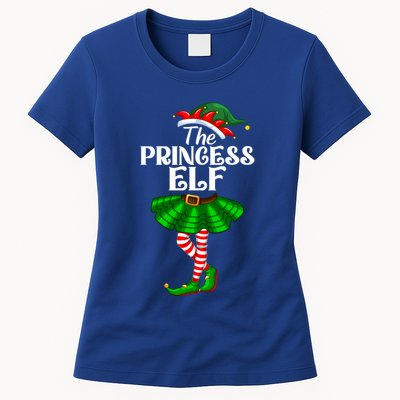 Princess Elf Christmas Costume Matching Family Elf Squad Gift Womens T-Shirt