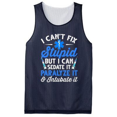 Paramedic EMT Can Sedate And Paralyze Stupid Funny EMS Mesh Reversible Basketball Jersey Tank