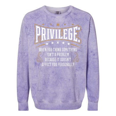 Privilege Explained Civil Rights & Black History Month Colorblast Crewneck Sweatshirt