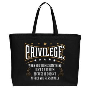 Privilege Explained Civil Rights & Black History Month Cotton Canvas Jumbo Tote