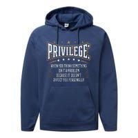 Privilege Explained Civil Rights & Black History Month Performance Fleece Hoodie