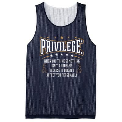 Privilege Explained Civil Rights & Black History Month Mesh Reversible Basketball Jersey Tank