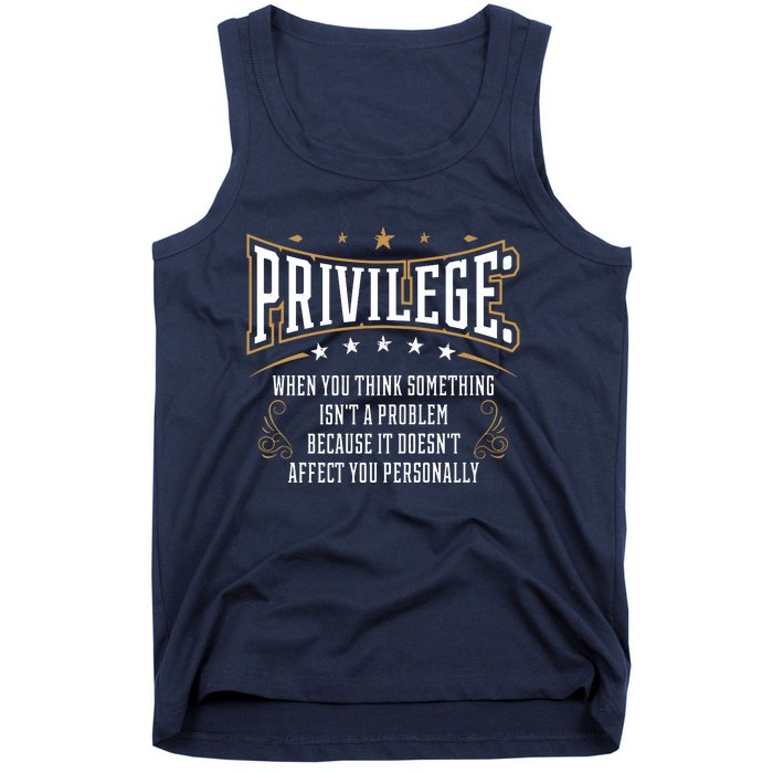 Privilege Explained Civil Rights & Black History Month Tank Top