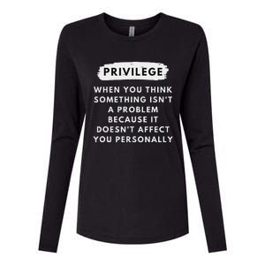 Privilege Explained Civil Rights & Black History Month Womens Cotton Relaxed Long Sleeve T-Shirt