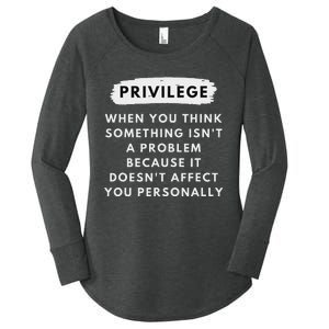 Privilege Explained Civil Rights & Black History Month Women's Perfect Tri Tunic Long Sleeve Shirt