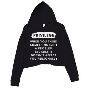 Privilege Explained Civil Rights & Black History Month Crop Fleece Hoodie