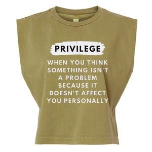 Privilege Explained Civil Rights & Black History Month Garment-Dyed Women's Muscle Tee