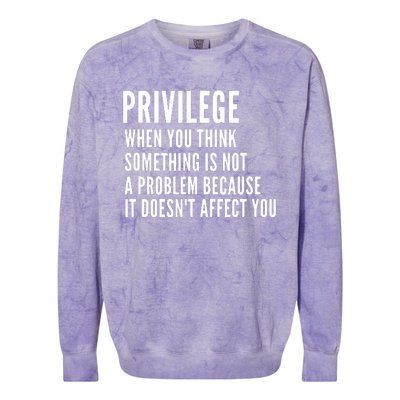 Privilege Explained Civil Rights & Black History Month Colorblast Crewneck Sweatshirt