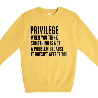 Privilege Explained Civil Rights & Black History Month Premium Crewneck Sweatshirt