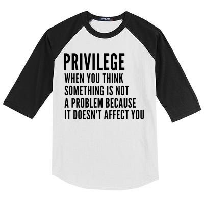 Privilege Explained Civil Rights & Black History Month Kids Colorblock Raglan Jersey