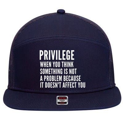 Privilege Explained Civil Rights & Black History Month 7 Panel Mesh Trucker Snapback Hat