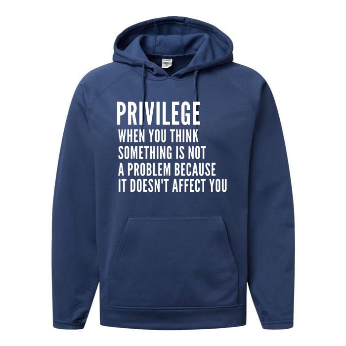 Privilege Explained Civil Rights & Black History Month Performance Fleece Hoodie